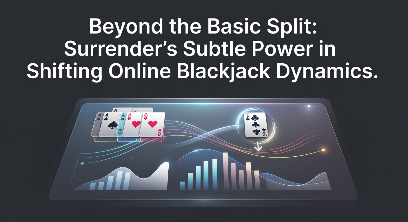 Detaillierte Grafik einer Blackjack-Strategietabelle mit hervorgehobenen Surrender-Zonen gegen Dealer-Ace und hohe Karten