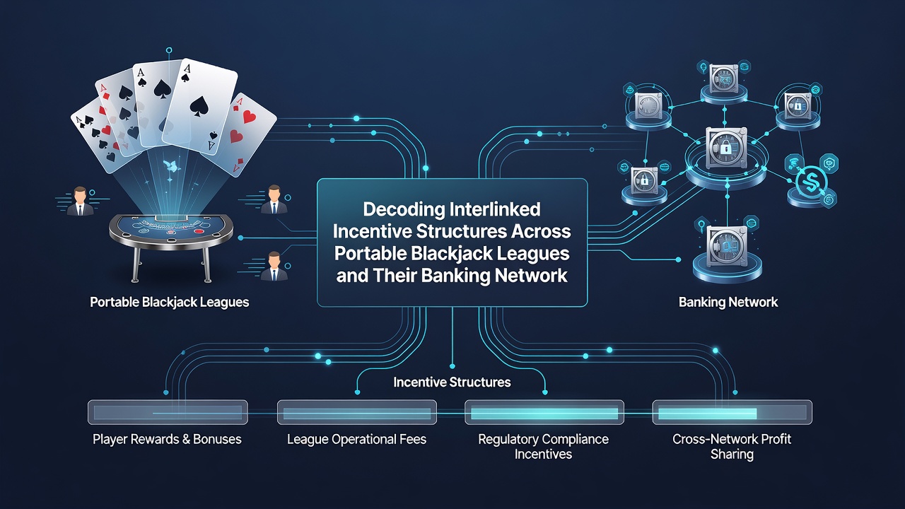 Illustration von Banknetzwerk-Effizienzen und interlinked incentives in mobilen Blackjack-Turnieren