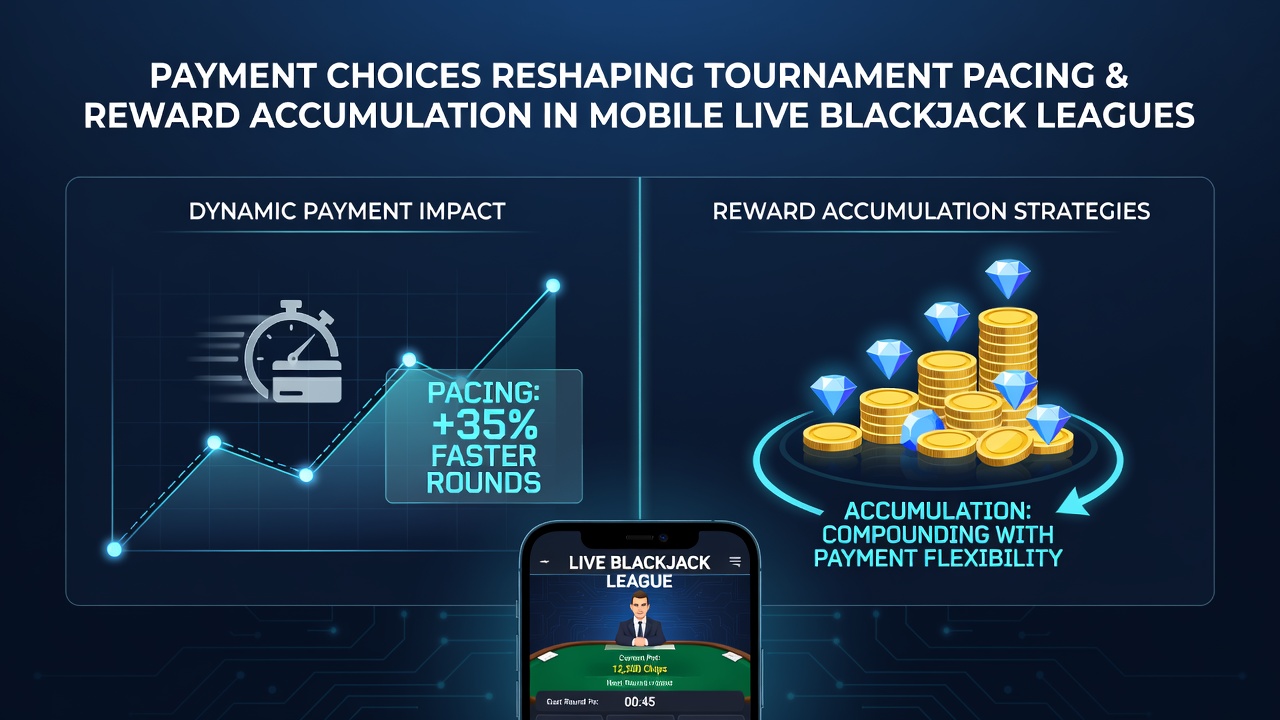 Spieler nutzen mobile Zahlungsapps während eines Live-Blackjack-Turniers